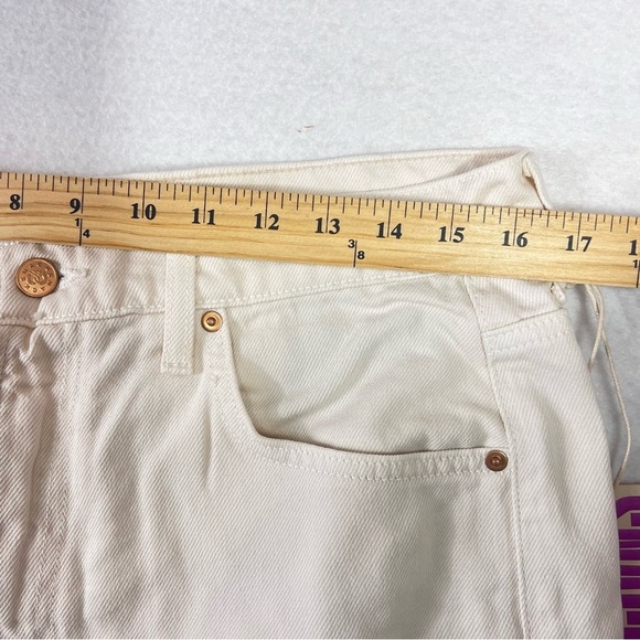 MOTHER Snacks The Side Dish Cargo Skimp Jeans Natural White Baggy Sz 31 NEW USA - Picture 10 of 13